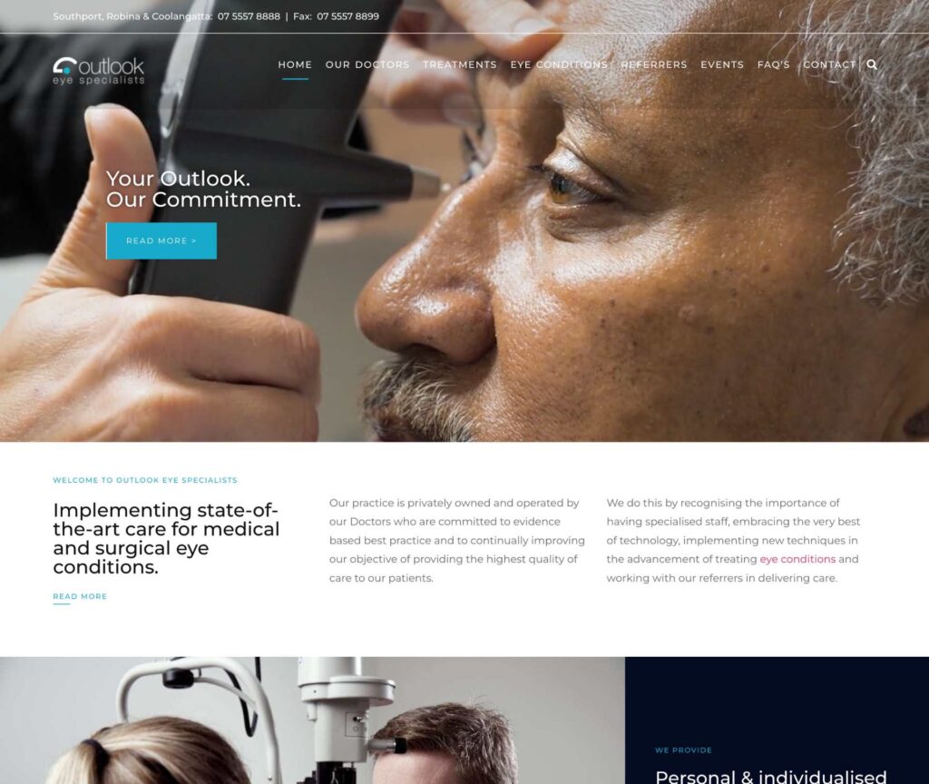 Case Study - Health - Outlook Eye Specialists - Home