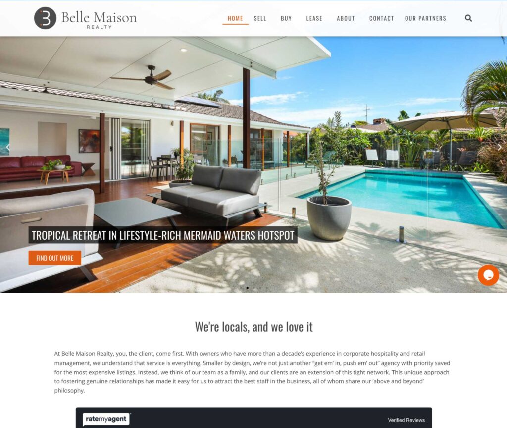 Case Study - Real Estate - Belle Maison Realty - Homepage